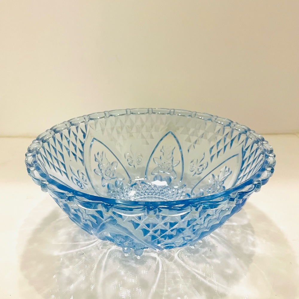 Elegant Blue Glass Bowl